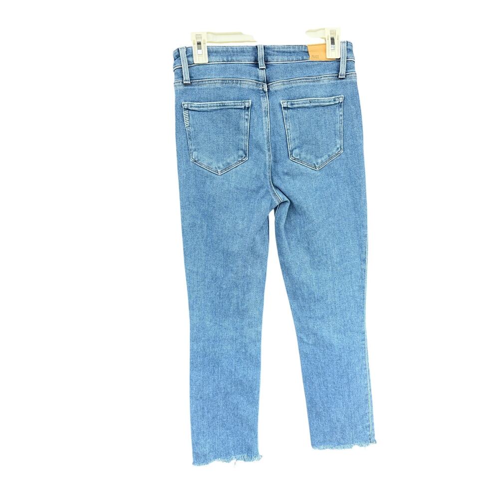 PAIGE Cindy High Waist Straight Leg Jeans In Roxanne W/ Grand Hem 27 - Picture 5 of 9